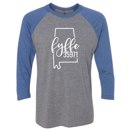 Fyffe Zip Code 35971 With Big State Outline - Raglan