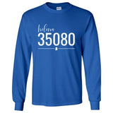 Gildan Helena Zip Code 35080 With Line Underneath - Long Sleeve Shirt