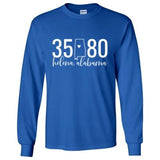 Gildan Helena Zip Code 35080 With State Outline as Zero - Long Sleeve Shirt