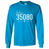 Gildan Helena Zip Code 35080 With Line Underneath - Long Sleeve Shirt