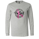 The Lord Will Fight For You Circle - Long Sleeve Shirt