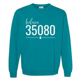 Comfort Colors Helena Zip Code 35080 With Line Underneath - Sweatshirt