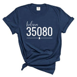 Comfort Colors Helena Zip Code 35080 With Line Underneath - Short Sleeve Shirt