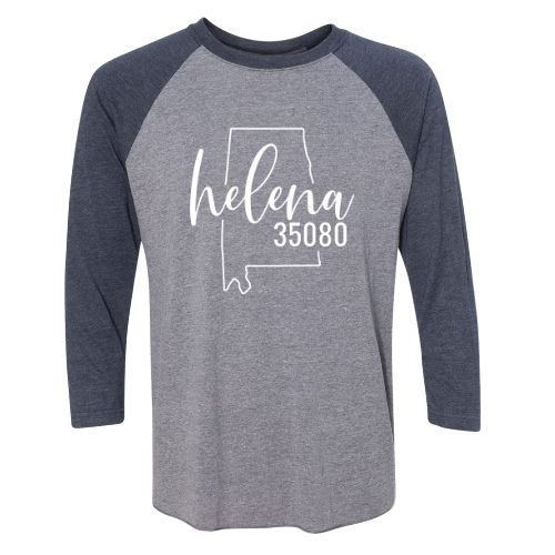 Helena Zip Code 35080 With Big State Outline - Raglan