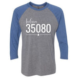 Helena Zip Code 35080 With Line Underneath - Raglan